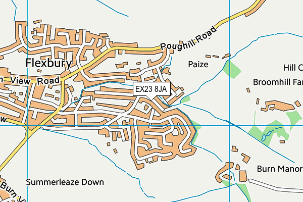 EX23 8JA map - OS VectorMap District (Ordnance Survey)