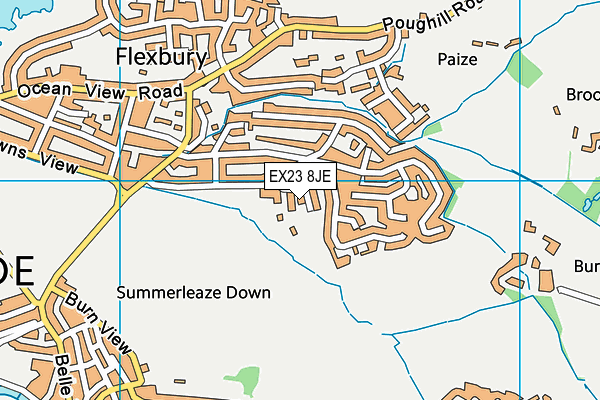 EX23 8JE map - OS VectorMap District (Ordnance Survey)