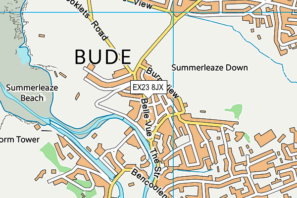 EX23 8JX map - OS VectorMap District (Ordnance Survey)