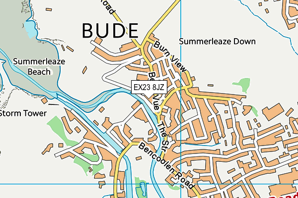 EX23 8JZ map - OS VectorMap District (Ordnance Survey)