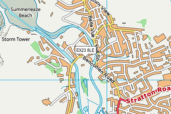 EX23 8LE map - OS VectorMap District (Ordnance Survey)