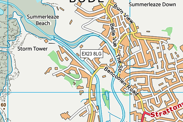 EX23 8LG map - OS VectorMap District (Ordnance Survey)