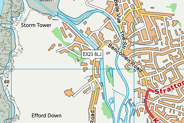 EX23 8LJ map - OS VectorMap District (Ordnance Survey)