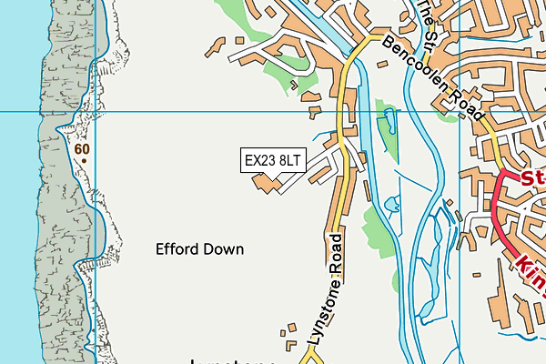 EX23 8LT map - OS VectorMap District (Ordnance Survey)