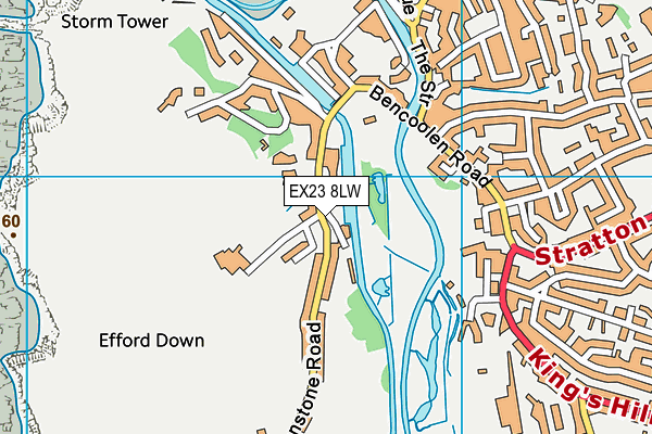 EX23 8LW map - OS VectorMap District (Ordnance Survey)