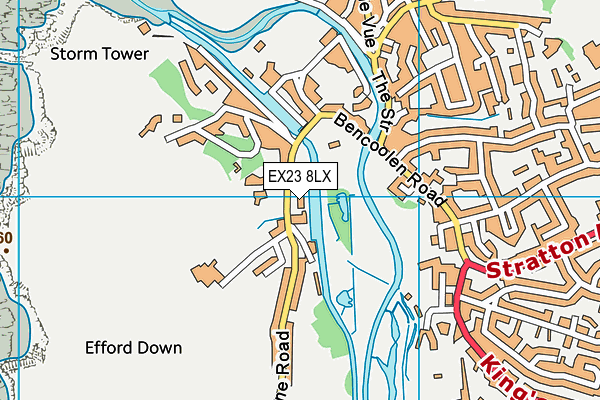 EX23 8LX map - OS VectorMap District (Ordnance Survey)
