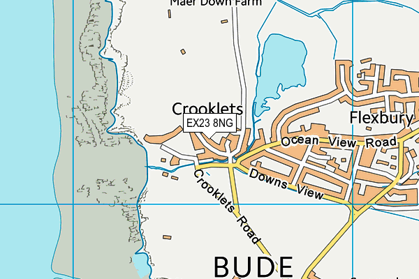 EX23 8NG map - OS VectorMap District (Ordnance Survey)