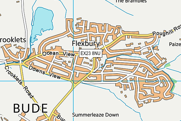 EX23 8NU map - OS VectorMap District (Ordnance Survey)