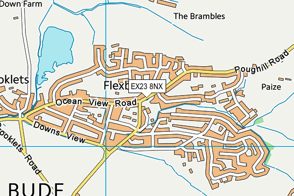 EX23 8NX map - OS VectorMap District (Ordnance Survey)