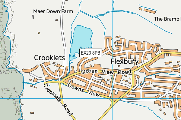 EX23 8PB map - OS VectorMap District (Ordnance Survey)