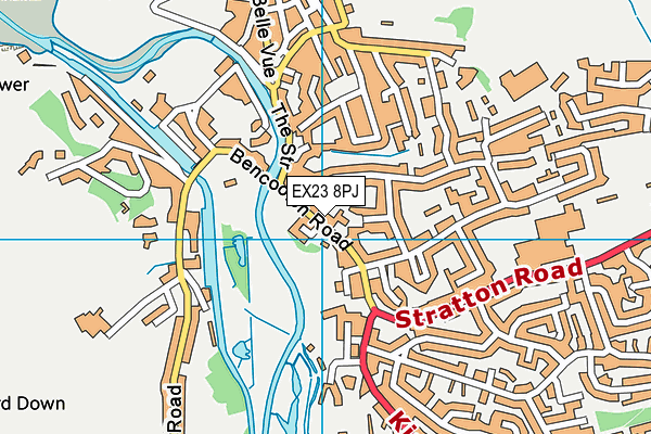 EX23 8PJ map - OS VectorMap District (Ordnance Survey)