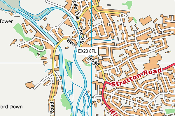 EX23 8PL map - OS VectorMap District (Ordnance Survey)