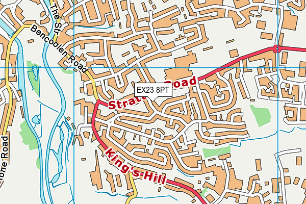 EX23 8PT map - OS VectorMap District (Ordnance Survey)