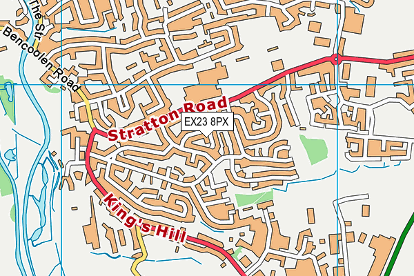 EX23 8PX map - OS VectorMap District (Ordnance Survey)