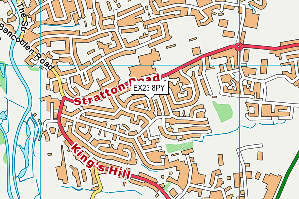 EX23 8PY map - OS VectorMap District (Ordnance Survey)