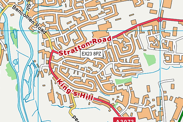 EX23 8PZ map - OS VectorMap District (Ordnance Survey)