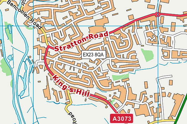 EX23 8QA map - OS VectorMap District (Ordnance Survey)