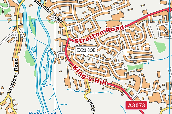 EX23 8QE map - OS VectorMap District (Ordnance Survey)