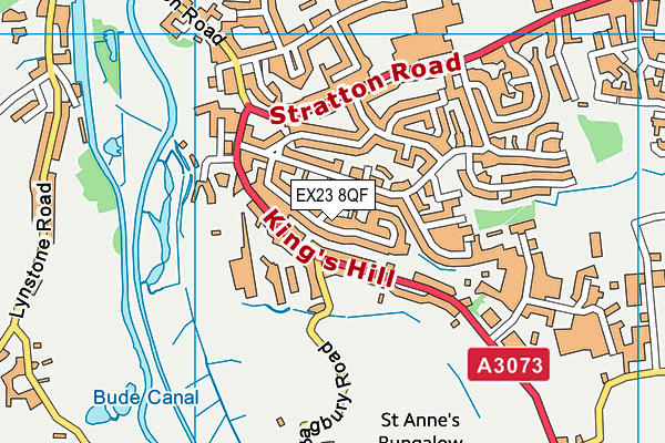 EX23 8QF map - OS VectorMap District (Ordnance Survey)