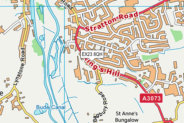 EX23 8QH map - OS VectorMap District (Ordnance Survey)