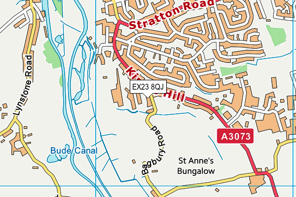 EX23 8QJ map - OS VectorMap District (Ordnance Survey)