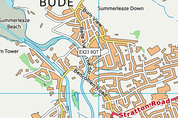 EX23 8QT map - OS VectorMap District (Ordnance Survey)