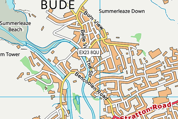 EX23 8QU map - OS VectorMap District (Ordnance Survey)
