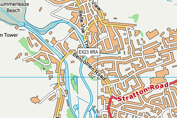 EX23 8RA map - OS VectorMap District (Ordnance Survey)