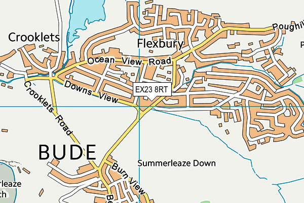 EX23 8RT map - OS VectorMap District (Ordnance Survey)