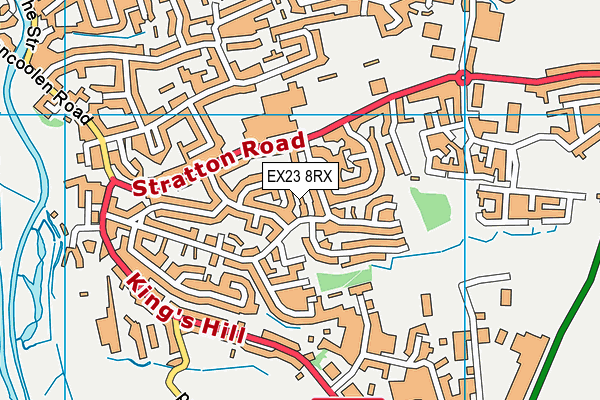 EX23 8RX map - OS VectorMap District (Ordnance Survey)