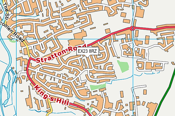 EX23 8RZ map - OS VectorMap District (Ordnance Survey)