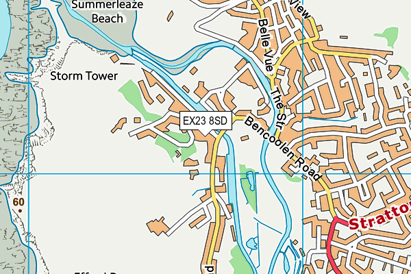 EX23 8SD map - OS VectorMap District (Ordnance Survey)