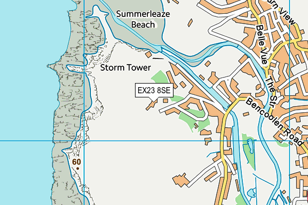 EX23 8SE map - OS VectorMap District (Ordnance Survey)