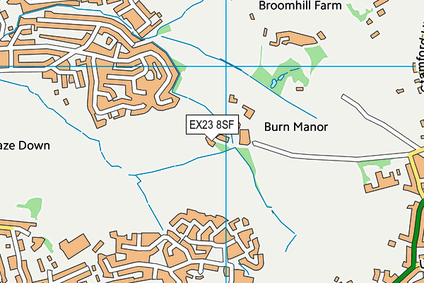 EX23 8SF map - OS VectorMap District (Ordnance Survey)