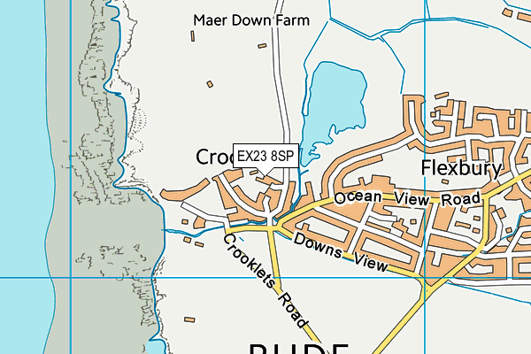 EX23 8SP map - OS VectorMap District (Ordnance Survey)