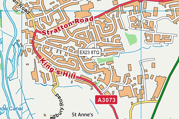 EX23 8TQ map - OS VectorMap District (Ordnance Survey)