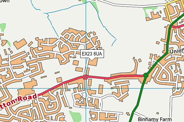 EX23 8UA map - OS VectorMap District (Ordnance Survey)