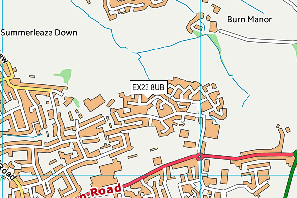EX23 8UB map - OS VectorMap District (Ordnance Survey)