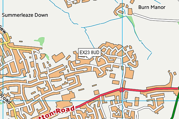 EX23 8UD map - OS VectorMap District (Ordnance Survey)