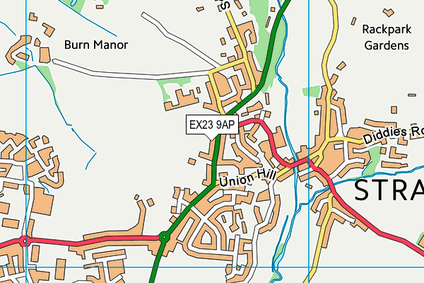 Stratton Primary School map (EX23 9AP) - OS VectorMap District (Ordnance Survey)