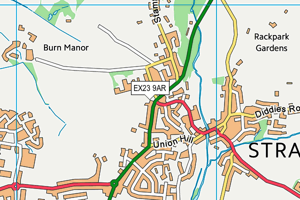 EX23 9AR map - OS VectorMap District (Ordnance Survey)