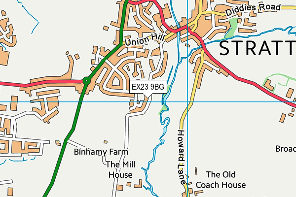 EX23 9BG map - OS VectorMap District (Ordnance Survey)