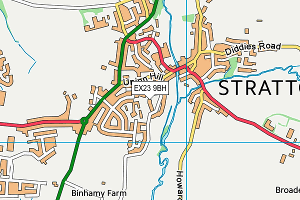EX23 9BH map - OS VectorMap District (Ordnance Survey)