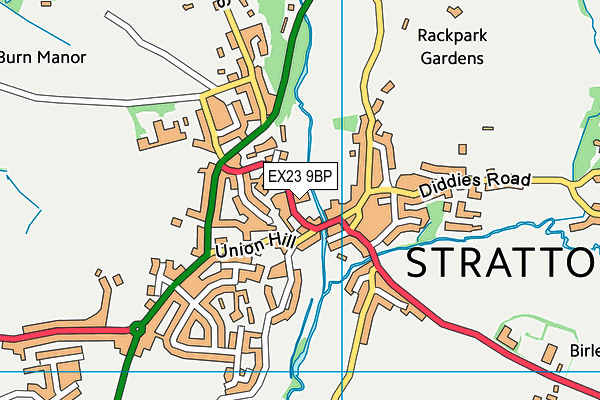 EX23 9BP map - OS VectorMap District (Ordnance Survey)