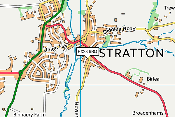 EX23 9BQ map - OS VectorMap District (Ordnance Survey)