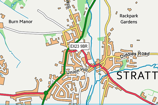 EX23 9BR map - OS VectorMap District (Ordnance Survey)