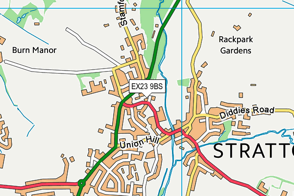 EX23 9BS map - OS VectorMap District (Ordnance Survey)