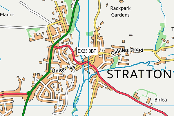 EX23 9BT map - OS VectorMap District (Ordnance Survey)