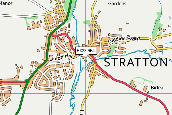 EX23 9BU map - OS VectorMap District (Ordnance Survey)