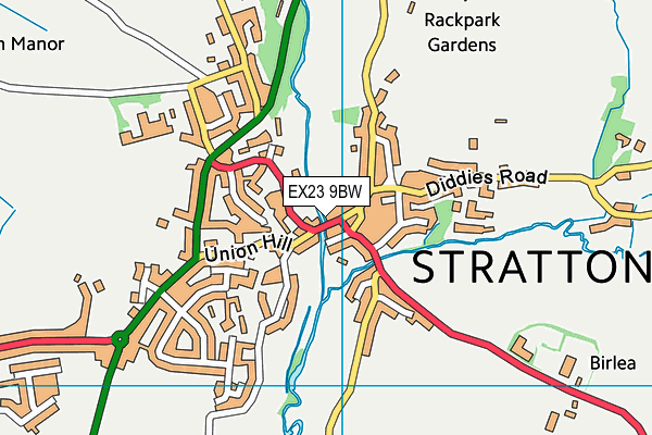 EX23 9BW map - OS VectorMap District (Ordnance Survey)